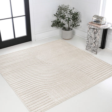 Skagen Minimalist Curve Geometric Area Rug